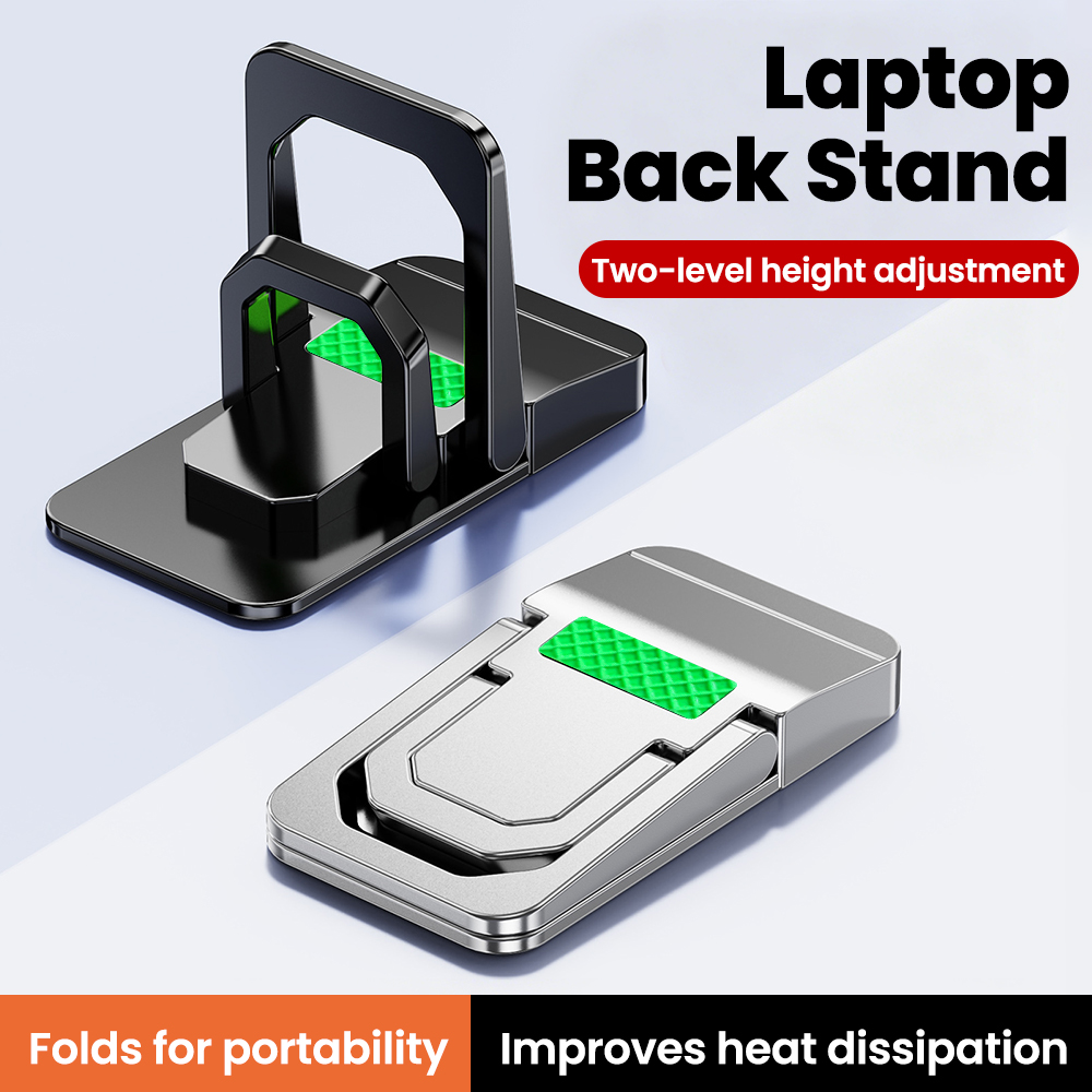 Adjustable Laptop Table - ขาตั้งคอมพิวเตอร์แบบพับได้ 2 ชิ้น ขาตั้งโน้ตบุ๊กแบบติดด้านหลัง ปรับระดับความสูงได้ 2