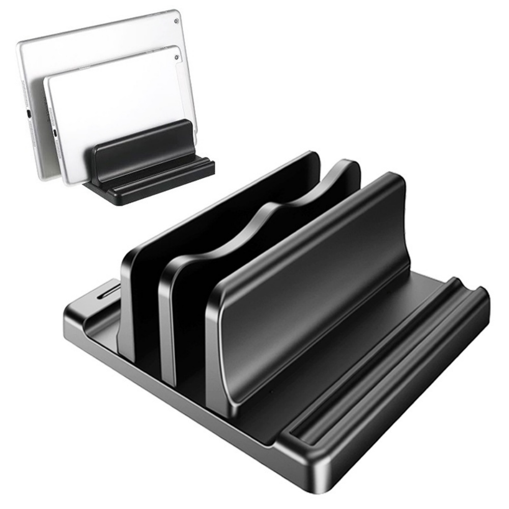 Adjustable Laptop Table - ขาตั้งแล็ปท็อปแนวตั้งแบบช่องเดียว/สองช่อง ปรับระดับได้ ใช้กับโน้ตบุ๊ก ประหยัดพื้นที่ สำหรับ MacBook