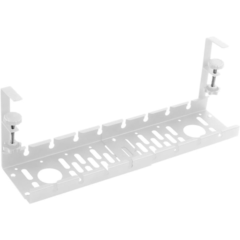 Cable Tray Under Desk - ถาดจัดระเบียบสายเคเบิลแบบยืดหดได้สำหรับงานหนัก - ที่จัดการสายไฟใต้โต๊ะทำงานสำหรับสำนักงานและบ้าน