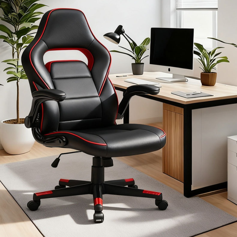 Office Furniture Zone - เก้าอี้คอมพิวเตอร์สำหรับเล่นเกมแบบมีพนักพิงหลังแบบโปร่ง, 360 ° เก้าอี้ปรับเอนได้ ฟรีสวีเวล พร้อมระบบรองรับตามหลักสรีรศาสตร์