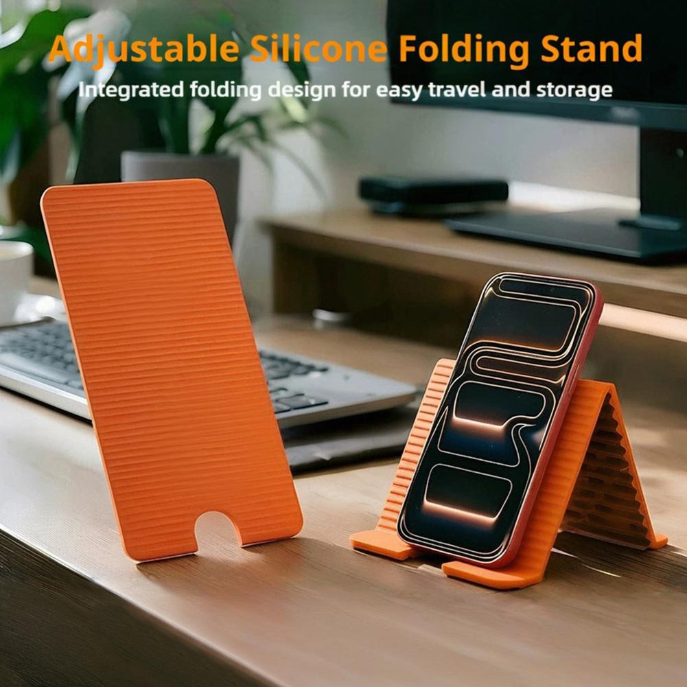 Adjustable Laptop Table - ที่วางโทรศัพท์ซิลิโคนแบบพับได้สำหรับไอโฟน ไอแพดแล็ปท็อปแท็บเล็ตแบบพกพาปรับได้หลายมุมขาตั้งเดสก์ท็อปโฮมออฟฟิศ