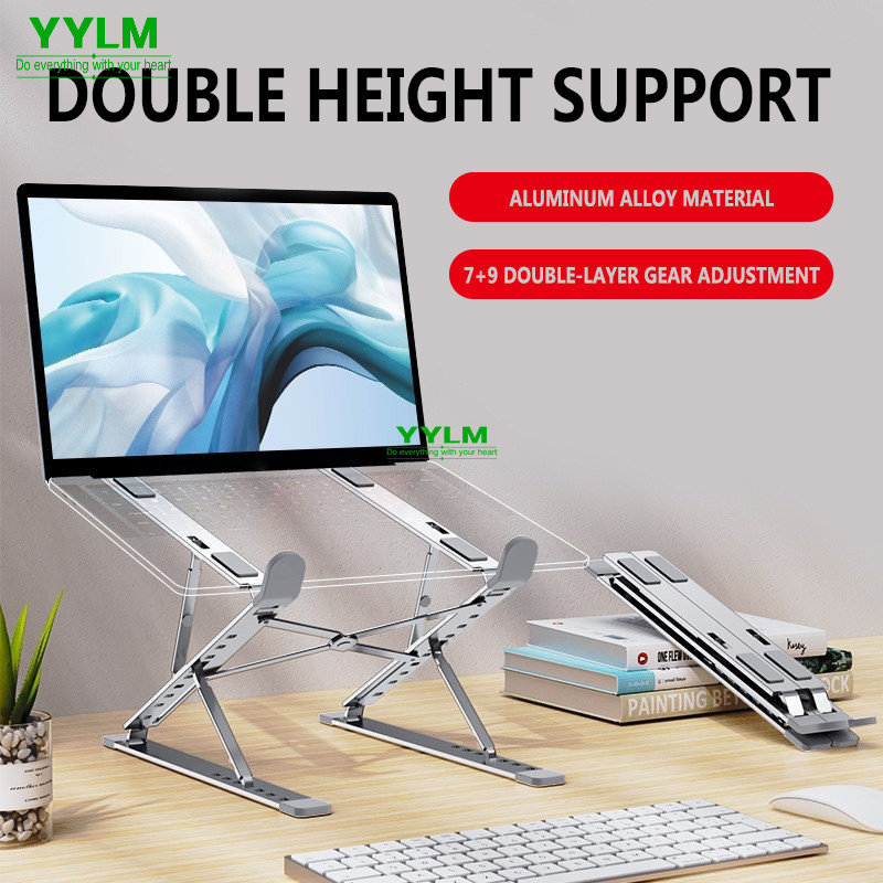 Adjustable Laptop Table - YYLM N8 ขาตั้งแล็ปท็อปอลูมิเนียมสําหรับ MacBook ปรับได้แบบพกพา Stabe