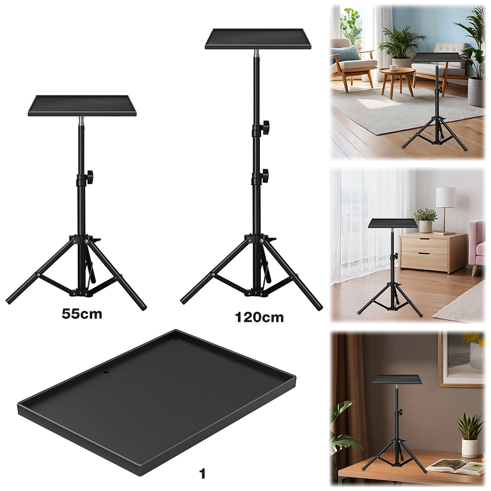 Adjustable Laptop Table - ขาตั้งโปรเจคเตอร์แบบสามขาสำหรับแล็ปท็อป ขนาด 1/4 นิ้ว ปรับความสูงได้ ใช้สำหรับอุปกรณ์ดีเจ