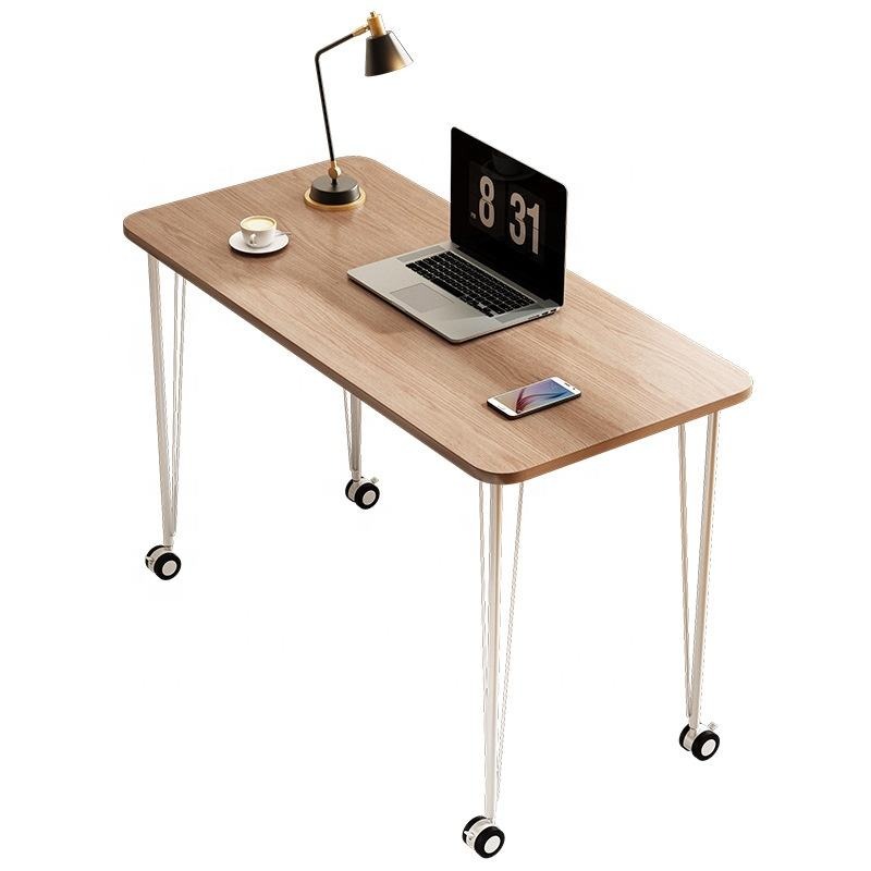 Adjustable Laptop Table - โต๊ะคอมพิวเตอร์เคลื่อนที่พร้อมล้อเลื่อน ปรับความสูงได้ โต๊ะเรียนแบบเคลื่อนย้ายได้ สำหรับนักเรียน บ้าน ห้องนอน