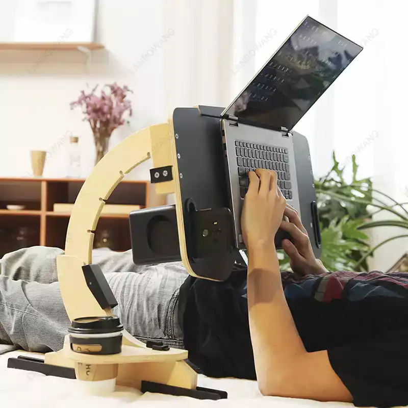 โต๊ะวางแล็ปท็อปแบบพับได้ ทำจาก - Adjustable Laptop Table บทวิจารณ์และราคา