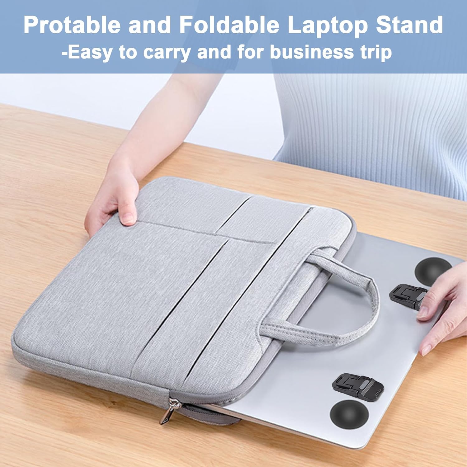 ขาตั้งโน้ตบุ๊กแบบพับได้ 2 ชิ้น - Adjustable Laptop Table บทวิจารณ์และราคา