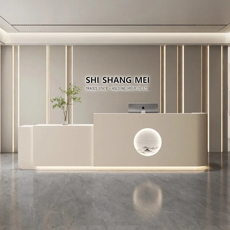 โต๊ะต้อนรับสไตล์นอร์ดิก ครีมสไ - Office Furniture Store บทวิจารณ์และราคา