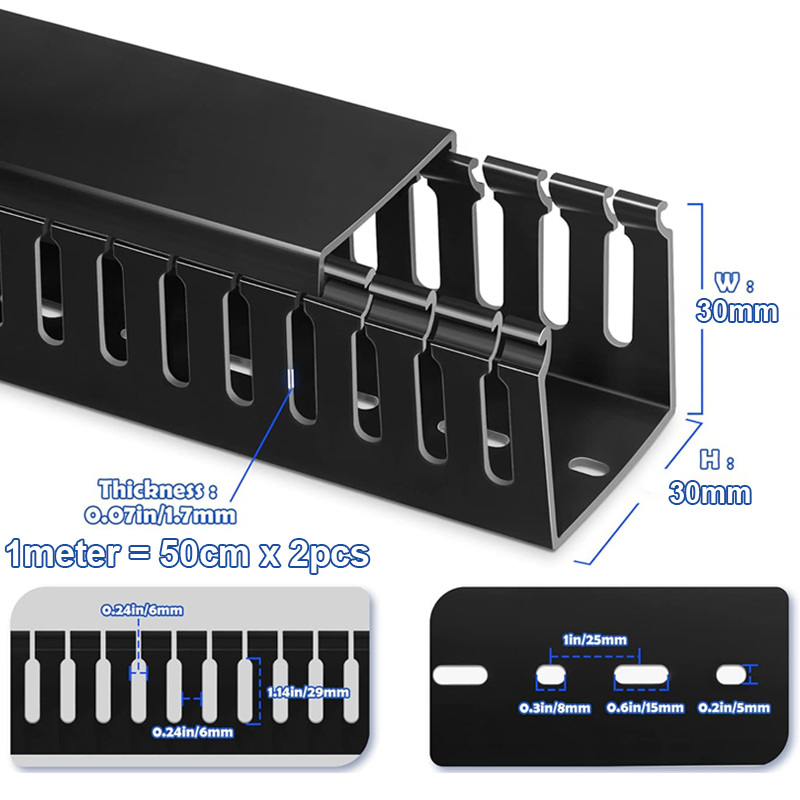 PVC อุตสาหกรรมทนไฟสายไฟท่อสีดํ - Cable Tray Under Desk บทวิจารณ์และราคา