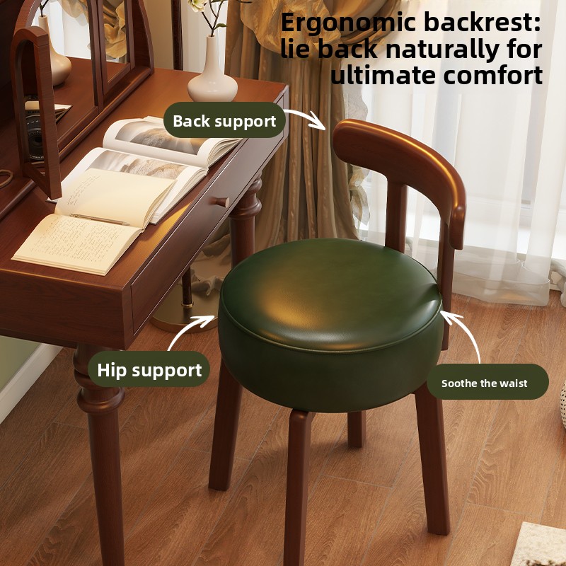 เก้าอี้แต่งตัวไม้เนื้อแข็งแบบห - Office Furniture Home บทวิจารณ์และราคา