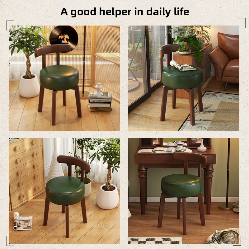 เก้าอี้แต่งตัวไม้เนื้อแข็งแบบห - Office Furniture Home บทวิจารณ์และราคา
