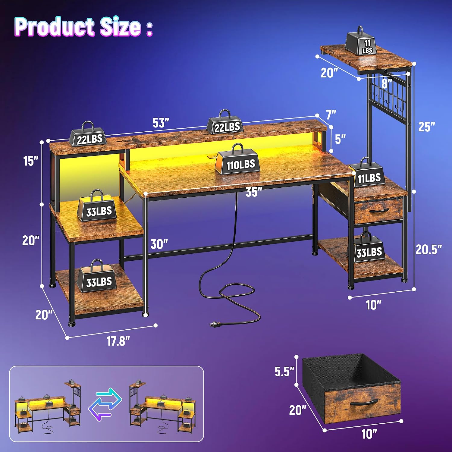โต๊ะทำงานขนาด 63 นิ้ว พร้อมลิ้ - Office Furniture Zone บทวิจารณ์และราคา